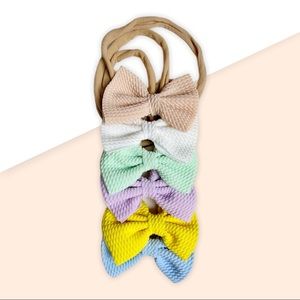 Small Bow Nylon Headband / 6 piece